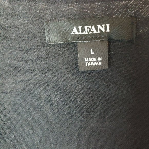 ALFANI NEW Women's Smocked Ruffle-sleeve Mesh L - Picture 3 of 7